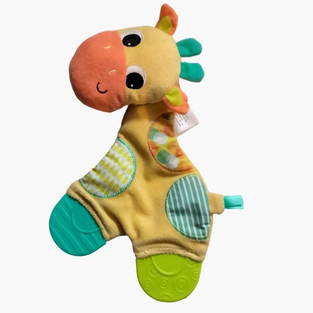 Bright Starts Plush Teether Giraffe Crinkle Lovey Sensory